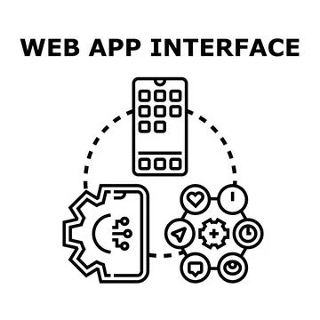 Web app interface development concept design イラスト素材