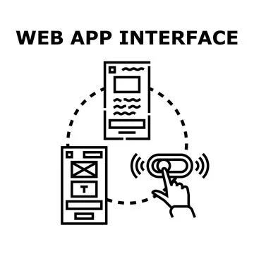 Web app interface optimizing digital user experience Stock Illustration