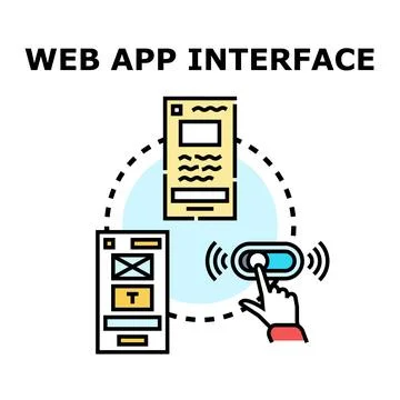 Web app interface optimizing digital user experience Ilustração Stock