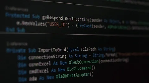 Web, application and software developement. Programming code on a monitor. Stock Footage 122667180
