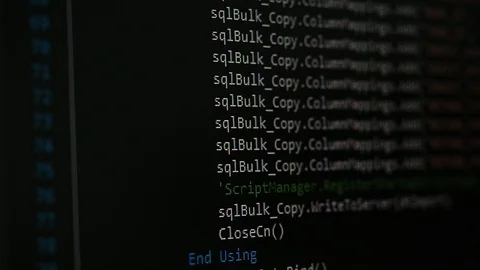 Web, application and software developement. Programming code on a monitor. Stock Footage 123532758