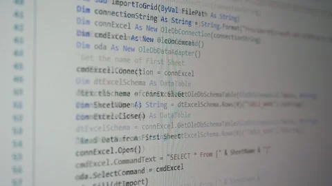 Web, application and software developement. Programming code on a monitor. Stock Footage 137862038