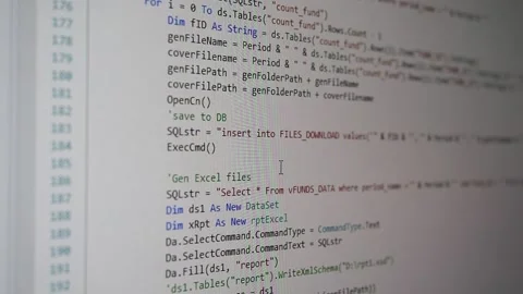 Web, application and software developement. Programming code on a monitor. Stock Footage 148454887