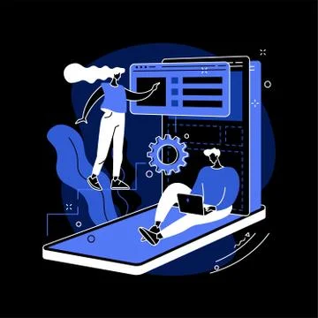 Web application design abstract concept vector illustration. Stock Illustration