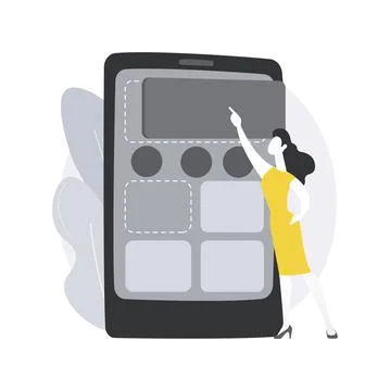 Web application design abstract concept vector illustration. Stock Illustration