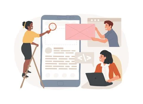 Web application design isolated concept vector illustration. Ilustración de archivo