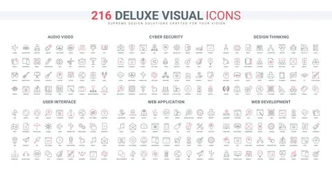 Web application development and support, UI and design, code of website line Illustrazione stock