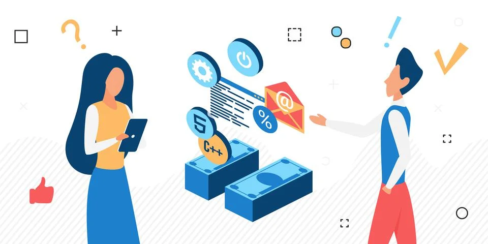 Web application development on remote servers イラスト素材