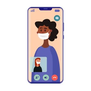 Web application for online communication on your smartphone Illustrazione stock