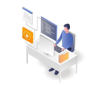 A web application programmer Stock-Illustration