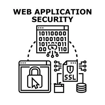Web application security protecting data and online privacy イラスト素材