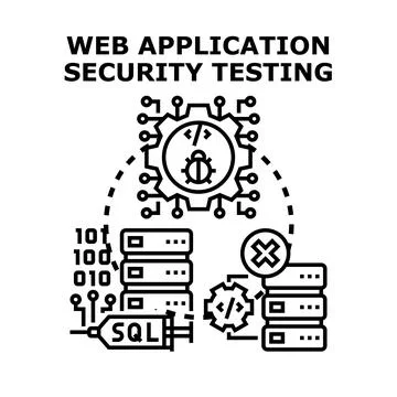 Web application security testing identifying software vulnerabilities イラスト素材