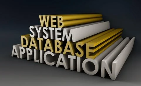 Web application system Illustrazione stock