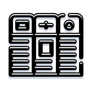 Web application user interface elements abstract design Stock Illustration