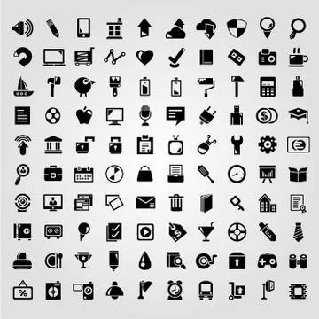 Web apps icons Illustrazione stock