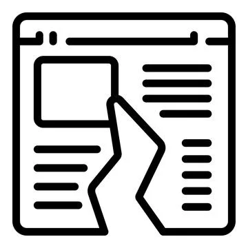 Web attack icon outline vector. Cyber crime Stock Illustration