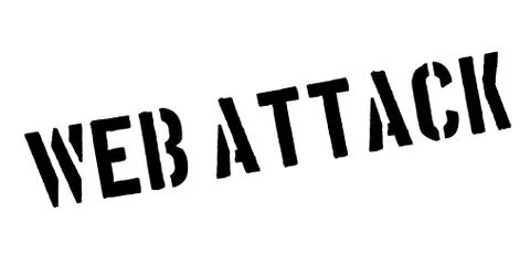 Web Attack rubber stamp Stock Illustration