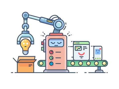 Web automatic conveyor イラスト素材