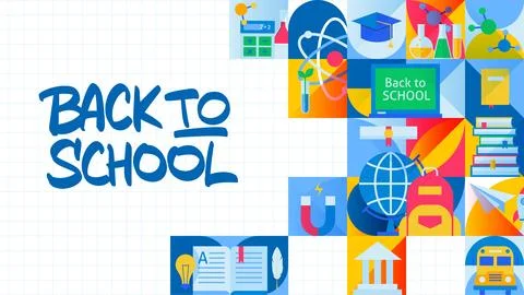 Web Banner Back to School Stock Illustration