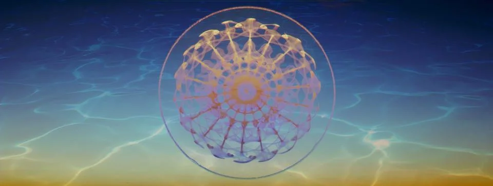 Web banner with cymatics form Stock Illustration