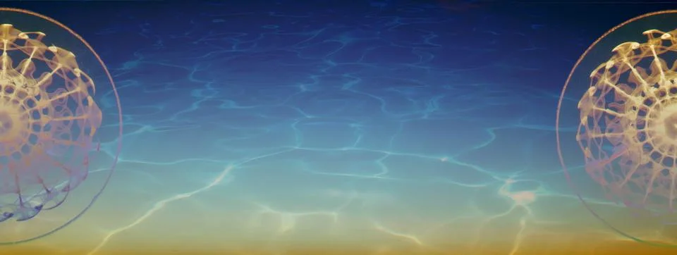 Web banner with cymatics forms Stock Illustration