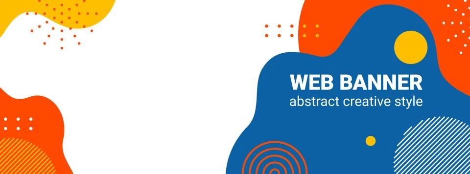 Web banner design, abstract background for placing photos and text, creative  Stock Illustration