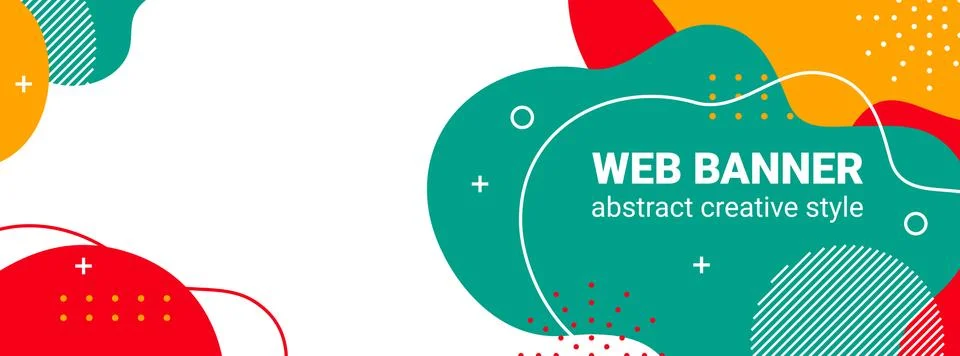 Web banner design, abstract background for placing photos and text, creative  Stock Illustration
