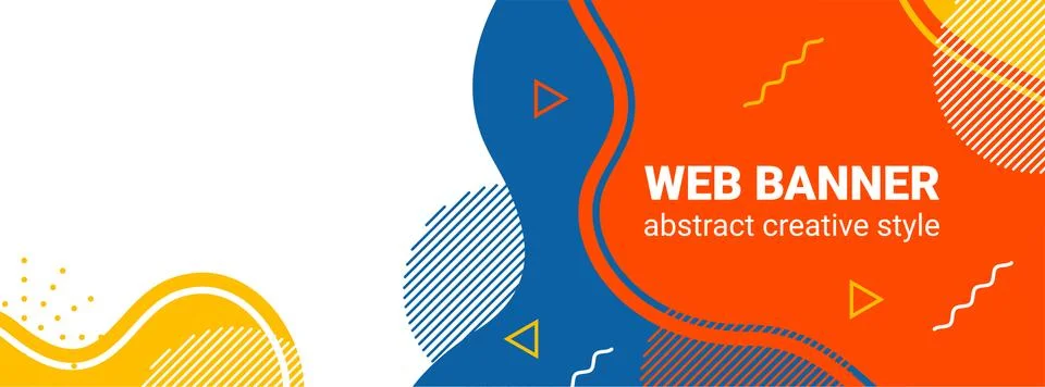 Web banner design, abstract background for placing photos and text, creative  Stock Illustration