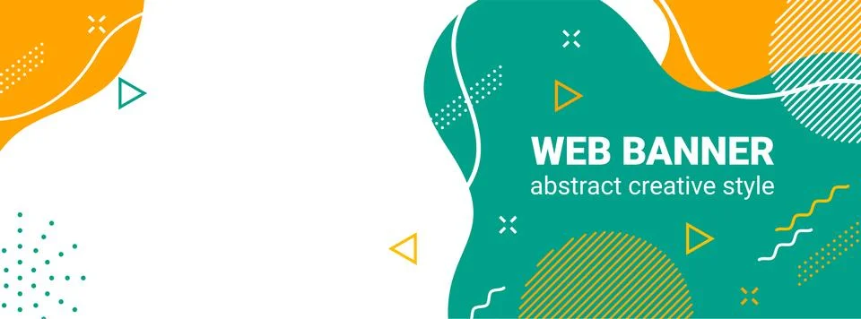 Web banner design, abstract background for placing photos and text, creative  Stock Illustration