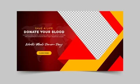 A web banner design for donate your blood Illustrazione stock