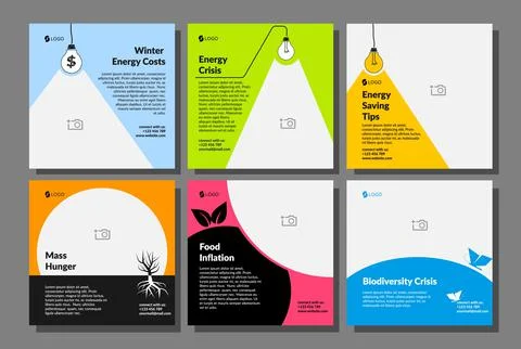 Web banner design set, vector illustration Stock Illustration