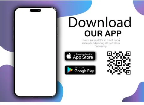 Web banner design template. Phone scanning qr code via mobile app icon vector Illustrazione stock