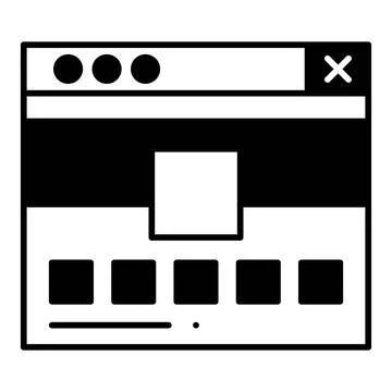 Web Banner Dualtone Icon Illustrazione stock