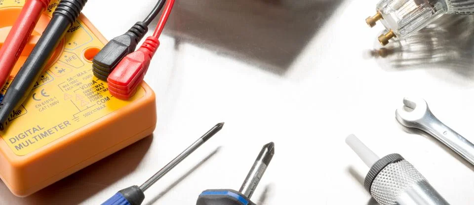 Web banner for electrical sub contractor Stock Photos
