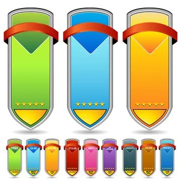 Web banner set Stock Illustration