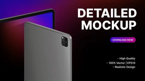 Web banner for Tablets Presentation. Devices from different angles Stock Illustration