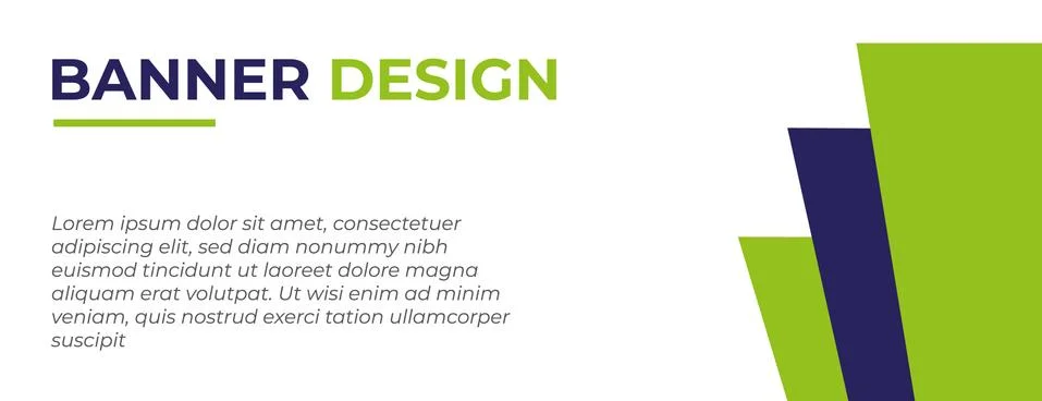 Web banner template . banner design with green color . clean and modern style Stock Illustration