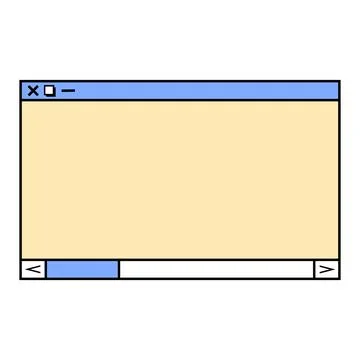 Web banner template in retro computer interface style. Retrowave design  Illustrazione stock