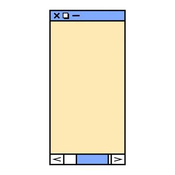 Web banner template in retro computer interface style. Retrowave design Illustrazione stock