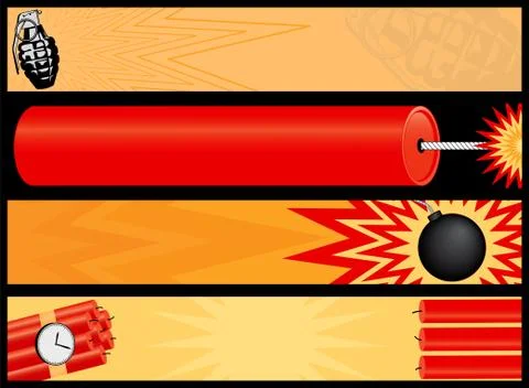 Web banners that go boom! Иллюстрация