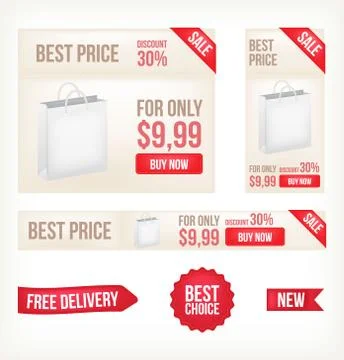 Web banners Stock Illustration