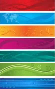 Web banners 스톡 일러스트