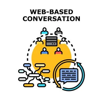 Web based conversation connecting people and ideas Stock Illustration
