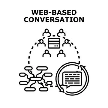 Web based conversation connecting people and ideas Stock Illustration