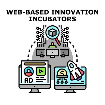 Web based innovation incubators creating digital startups イラスト素材
