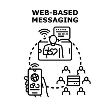 Web based messaging concept for online communication Stock Illustration