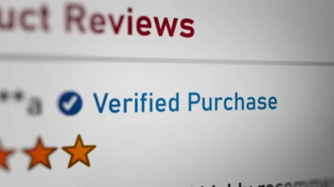 Web-Based Online Shopping Platform with a Focus on Verified Purchases Displayed Stock Footage 246379348