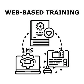 Web based training learning management system concept Stock Illustration