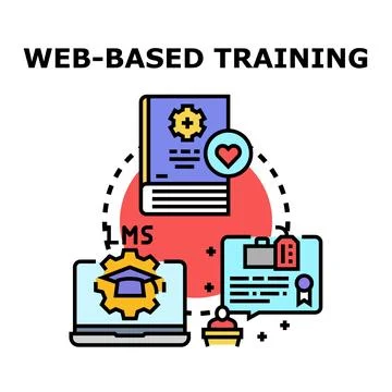 Web based training learning management system concept Stock Illustration