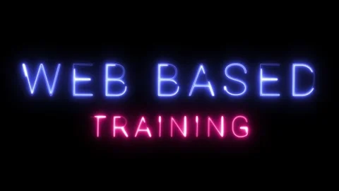 Web Based Training Neon Sign Video stock 287409708